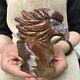 0.84kg Natural Ocean Jasper Quartz Hand Carved Eagle Skull Crystal Reiki Xk397