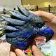 1.38lb Rare Natural Labrador Crystal Hand Carved Eagle Therapy