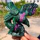 1.56lbnatural Green Ruby Zoisite (anylite) Hand Carved Eagle Crystal Restoration