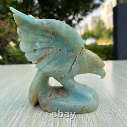 1.8LB 5 Hand Carved Natural Amazonite Eagle Quartz Crystal Aniaml Carving Decor