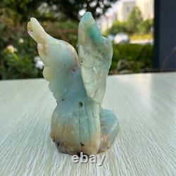 1.8LB 5 Hand Carved Natural Amazonite Eagle Quartz Crystal Aniaml Carving Decor