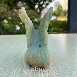 1.8LB 5 Hand Carved Natural Amazonite Eagle Quartz Crystal Aniaml Carving Decor