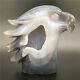 1.91lb Natural Geode Agate Quartz Eagle Skull Hand Carved Crystal Healing Dk300