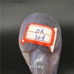 1.95LB Natural Geode Agate eagle skull quartz hand Carved crystal DK308-EAA-1