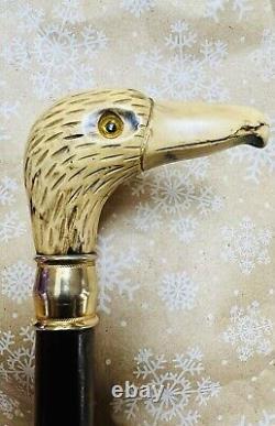 1 Of A Kind David Puffer Hand Carved Eagle Head Wooden Cane/walking Stick