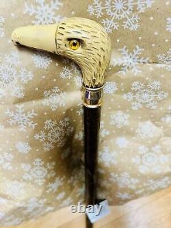 1 Of A Kind David Puffer Hand Carved Eagle Head Wooden Cane/walking Stick