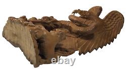 10 Balinese Asian Hand Wood Carved Dragon Eagle Dog Sculpture