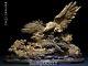 103 Cm Indonesia Agarwood Chinese Tiercel Eagle Hawk Great Wall Pine Tree Statue