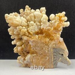 1086g Natural quartz crystal cluster mineral specimen, hand-carved the eagle