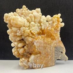 1086g Natural quartz crystal cluster mineral specimen, hand-carved the eagle