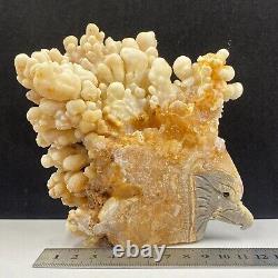 1086g Natural quartz crystal cluster mineral specimen, hand-carved the eagle