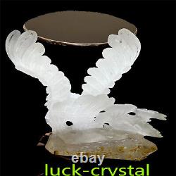 12.14LB Natural White Quartz Hand Carved Crystal Eagle Healing 1pc, yh19