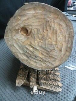 13 Pounds 48x28 Hand Carved Wood Eagle Sculpture Ukraine Rare Phoenix Sculpture