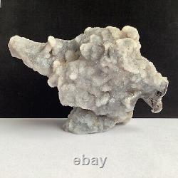 1346g Natural quartz crystal cluster mineral specimen hand-carved the eagle gift