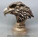 14 China Silver Feng Shui Animal Eagle King Of Birds Head Bust Statue Sculpture