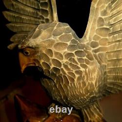 14 Hand Carved Wooden Eagle Carved by Artist in Poland