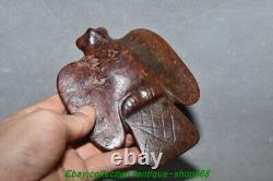 14cm Chinese Hongshan Culture Old Jade Carved Animal Eagle Bird Amulet Pendant