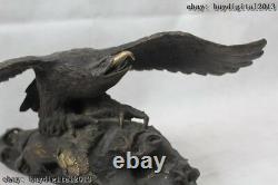 16 Chinese Fengshui Bronze king of birds Eagle Hawk Animal sculpture Statue