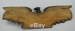 17th. C French Hand Carved Oak Wood Bird Dove Eagle Pediment Panel Scupture