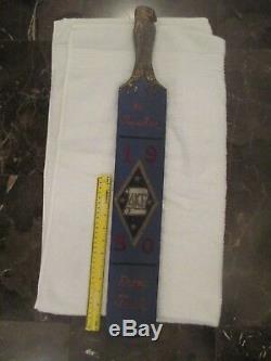 1950 Delta Kappa Epsilon Fraternity hand carved paddle Badge DKE eagle 26.5