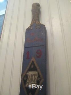 1950 Delta Kappa Epsilon Fraternity hand carved paddle Badge DKE eagle 26.5