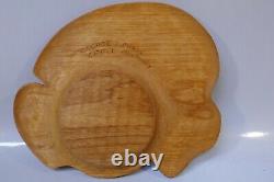 1991 Nisga'a Native George McKay Hand Carved Cedar Eagle Designed Shallow Tray