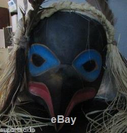 1996 Signed Hand Carved Cedar EAGLE Mask British Columbia Salish Squamish Tribe