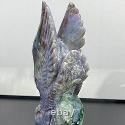 1pc Natural hand carving Ocean Jade Eagle Reiki Healing