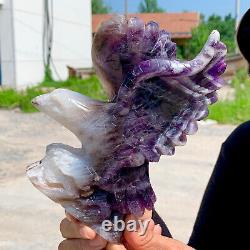 2.09LB Dream Nature Amethyst Hand carved Eagle