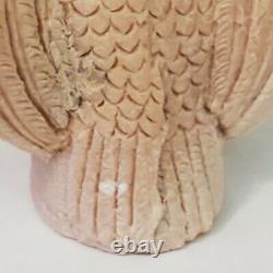 2.5- EARLY AMERICAN WHALING 1800's HAND-CARVED PINK CORAL EAGLE