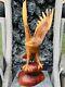 20 Hand Carved Perching American Eagle Carving Art Statue Usa Solid Suar Wood