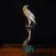 21 Chinese Pure Bronze Hand-carved Lucky Hawk Eagle Goshawk Statue