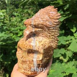 2160g Natural Quartz Crystal hand-carved eagle skull Reiki Healing