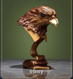 23.5 China Bronze Hand-carved Falcon Eagle Head Art Statue