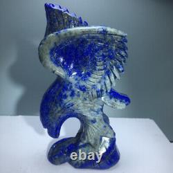 267g 5Natural Crystal. Lapis lazuli. Hand-carved. Exquisite eagle statues 17