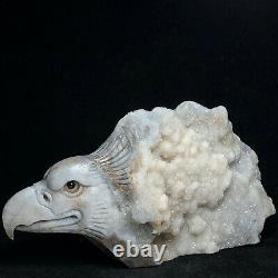 286g Natural quartz crystal cluster mineral specimen, hand carved The eagle gift