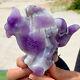 298g Natural Dream Amethyst Crystal Hand Carved Eagle Repair