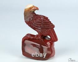 3.1 Mookaite Jasper Hand Carved Crystal Eagle Sculpture, Crystal Healing