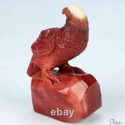 3.1 Mookaite Jasper Hand Carved Crystal Eagle Sculpture, Crystal Healing