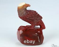 3.1 Mookaite Jasper Hand Carved Crystal Eagle Sculpture, Crystal Healing