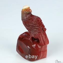 3.1 Mookaite Jasper Hand Carved Crystal Eagle Sculpture, Crystal Healing