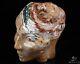 3.4 Indian Agate Hand Carved Fairy Elf Alien Crystal Skull And Eagle