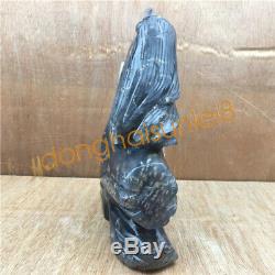 3.6LB Natural Geode Agate quartz eagle skull hand Carved crystal OK358-DAA-2