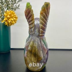 3.9LB ocean jasper hand carved eagle quartz crystal decoration healing rare