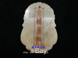 3 Chinese antique 100% Natural handcarved hetian jade eagle statue Pendant