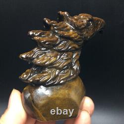 335g Natural Crystal. Tiger's-eye. Hand-carved. Exquisite eagle head statues61