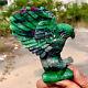 392g Natural Green Ruby Zoisite (anylite) Hand Carved Eagle Crystal Restoration