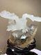 3lb Natural Golden Healer Quartz Crystal Hand Carving Eagle Skull Energy Reiki
