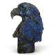 4.8 Natural Labradorite Crystal Hand-carved Eagle Head Statue Craft Home Decor