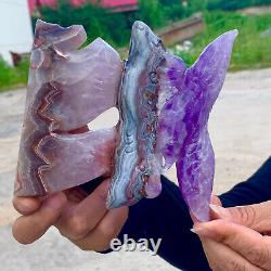 443G Natural Dream Amethyst Hand Carved Eagle Pattern Care
